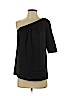 Club Monaco 100% Polyester Black 3/4 Sleeve Blouse Size 2 - photo 1
