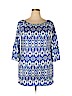 Unbranded 100% Polyester Blue 3/4 Sleeve Top Size 2X - photo 1