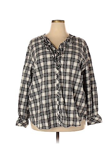 Fashion Bug Long Sleeve Button-Down Shirt (view 1)