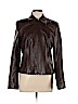 VS2 100% Leather Brown Leather Jacket Size L - photo 1