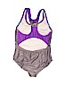 Speedo Gray One Piece Swimsuit Size 8 - photo 2