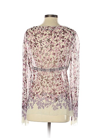 Elie Tahari Long Sleeve Silk Top (view 2)