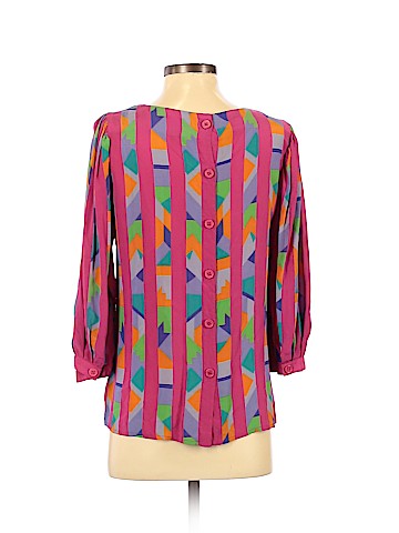 Albert Nipon Long Sleeve Silk Top (view 2)