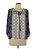 Jolt 100% Polyester Blue 3/4 Sleeve Blouse Size L - photo 1