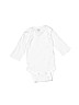 Wonder Nation 100% Cotton White Long Sleeve Onesie Size 3-6 mo - photo 1