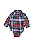 Baby Gap 100% Cotton Plaid Blue Long Sleeve Onesie Size 6-12 mo - photo 2