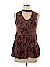 Mossimo Supply Co. 100% Polyester Brown Sleeveless Blouse Size M - photo 1
