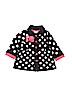 First Impressions 100% Acrylic Polka Dots Black Coat Size 6-9 mo - photo 1