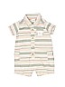 Carter's 100% Cotton Stripes Tan Short Sleeve Outfit Size 3 - photo 1