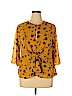 Harper 100% Polyester Gold 3/4 Sleeve Blouse Size XL - photo 1