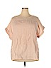 Lungo L'arno Pink Short Sleeve Blouse Size 2X - photo 1