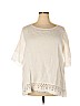 Lungo L'arno White Short Sleeve Blouse Size 2X - photo 1