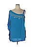Unbranded Blue 3/4 Sleeve Top Size 1X - photo 1
