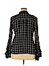 INC International Concepts 100% Rayon Black Long Sleeve Blouse Size XL - photo 2