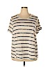 B Collection by Bobeau Ivory Short Sleeve Top Size 2X - photo 1