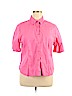 Talbots 100% Cotton Pink Short Sleeve Blouse Size XL - photo 1