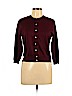 City Silk 100% Cotton Burgundy Cardigan Size L (petite) - photo 1