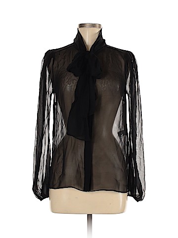 Diane von Furstenberg Long Sleeve Silk Top (view 1)