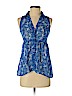 Candie's 100% Polyester Blue Sleeveless Blouse Size XS - photo 1