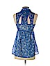Candie's 100% Polyester Blue Sleeveless Blouse Size XS - photo 2