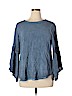 Spense 100% Viscose Blue Long Sleeve Blouse Size XL - photo 1