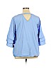 Westport 100% Cotton Blue 3/4 Sleeve Blouse Size 2X - photo 2