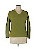 Chico's Green Silk Pullover Sweater Size XL (3) - photo 1