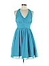 Aqua 100% Polyester Blue Cocktail Dress Size 6 - photo 1