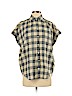 Madewell 100% Cotton Tan Short Sleeve Button-Down Shirt Size S - photo 1