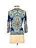INC International Concepts 100% Nylon Blue 3/4 Sleeve Top Size S (petite) - photo 2