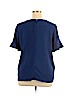 Lark & Ro Blue Short Sleeve Blouse Size XL - photo 2