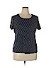 Karen Scott Blue Short Sleeve T-Shirt Size XL - photo 1