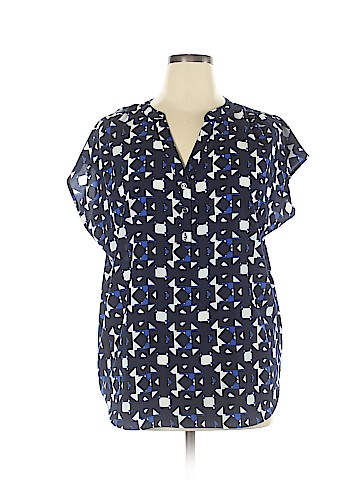 New York & Company Short Sleeve Blouse (view 1)