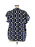 New York & Company 100% Polyester Blue Short Sleeve Blouse Size XL - photo 2