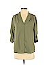 Mossimo 100% Polyester Green 3/4 Sleeve Blouse Size S - photo 1