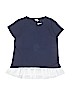 Crewcuts Outlet 100% Cotton Solid Blue Short Sleeve Top Size 14 - photo 1