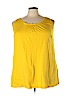 Woman Within 100% Cotton Yellow Sleeveless Top Size 22 (1X) - photo 1