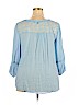 Zac & Rachel Blue Long Sleeve Blouse Size 2X - photo 2
