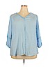 Zac & Rachel Blue Long Sleeve Blouse Size 2X - photo 1