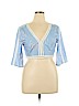Unbranded Blue 3/4 Sleeve Blouse Size 2X - photo 1