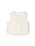 Just One You Made by Carters 100% Polyester Solid Ivory Faux Fur Vest Size Newborn - photo 1