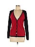 In Cashmere 100% Cashmere Red Cashmere Cardigan Size M - photo 1