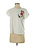 Zara 100% Cotton White Short Sleeve Top Size S - photo 1