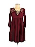 American Eagle Outfitters 100% Viscose Burgundy Casual Dress Size M - photo 1