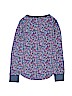 Old Navy 100% Polyester Print Blue Long Sleeve Blouse Size L (youth) - photo 2