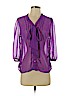 Patrons of Peace 100% Polyester Purple Long Sleeve Blouse Size S - photo 1