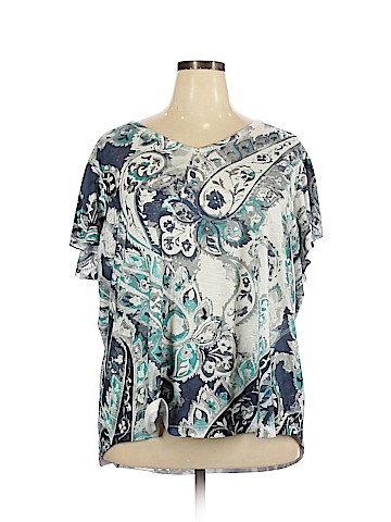 Terra & Sky Short Sleeve Blouse (view 1)