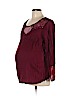 Wendy Bellissimo 100% Rayon Burgundy Long Sleeve Blouse Size L - photo 1