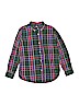 Gap Kids 100% Cotton Plaid Green Long Sleeve Button-Down Shirt Size 12 - photo 1