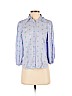 Zara 100% Cotton Blue Long Sleeve Button-Down Shirt Size XS - photo 1